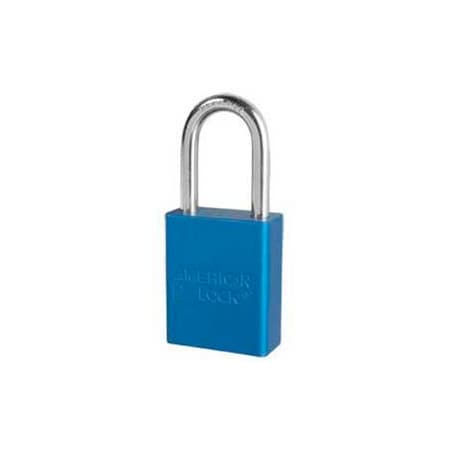 Master Lock American Lock No A1106BLU Solid Aluminum Rectangular Padlock, Blue, PK6 A1106BLU